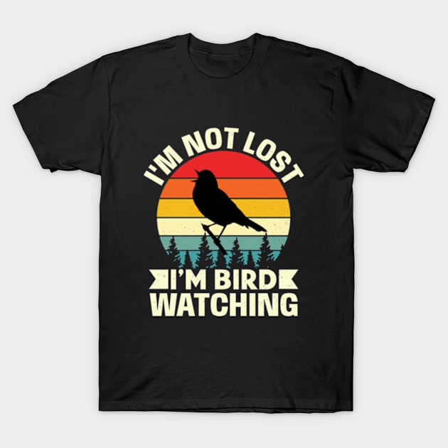 Cool Bird Watching Design For Men Women Bird Watcher Birder T-Shirt by RiseInspired